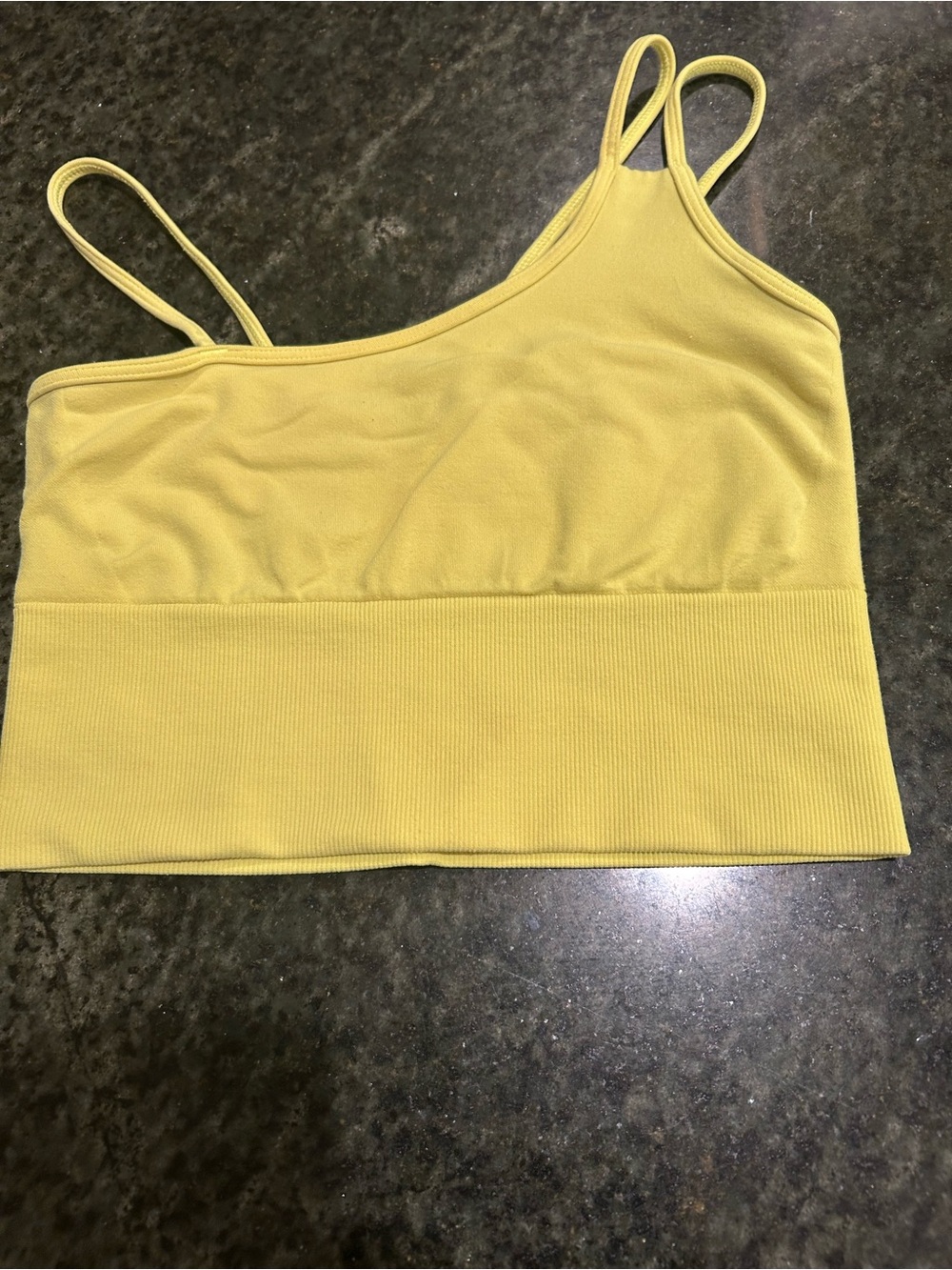 ALO Yoga Yellow Ribbed Cropped Tank. Sz. Xsmall.        513